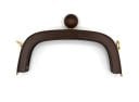 METALLIC WOODEN BAG CLASP (BROWN - MODEL 1)