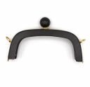 METALLIC WOODEN BAG CLASP (BLACK - MODEL 2)