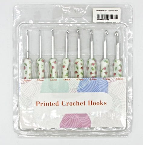 Çiçek Desenli Tığ Seti