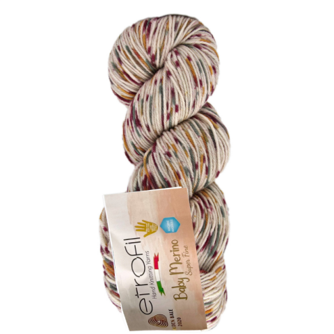 Baby Merino Print Örgü İpi %100 Yün 50g 200m
