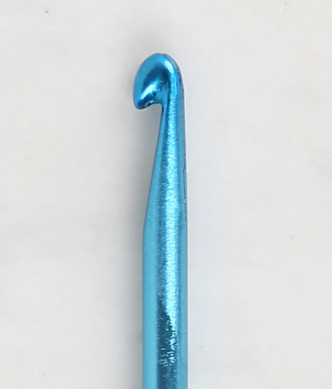 Metal Gagalı Tunus Tığı 35 cm (2,5 - 3 - 3,5 - 4 - 4,5 - 5  - 6 - 7 mm) YABALI GAGALI ŞİŞ 35 CM 3,5 MM MAVİ