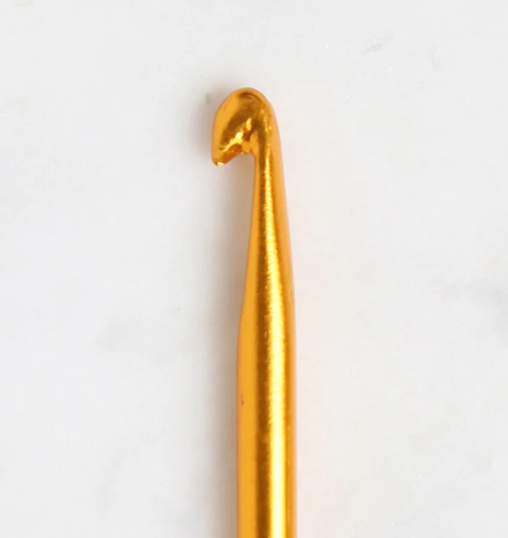 Metal Gagalı Tunus Tığı 35 cm (2,5 - 3 - 3,5 - 4 - 4,5 - 5  - 6 - 7 mm) YABALI GAGALI ŞİŞ 35 CM 3 MM SARI