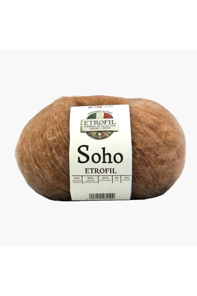 Soho Örgü İpi %55 Super Kid Mohair %23 Organik Merino Yün %22 Polyamid 25g 225m