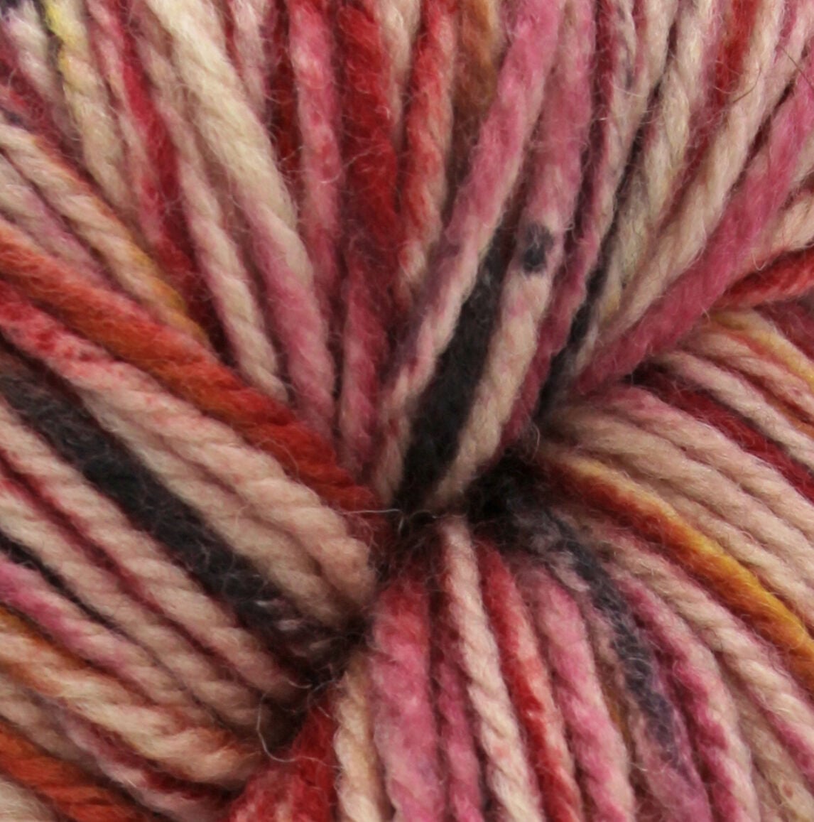 Vintage Organic Hand Paint Örgü İpi %100 Yün 100g 123m SE710 ZAMBAK PEMBE